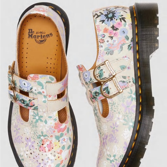 8065 FLORAL MASH UP LEATHER MARY JANE SHOES - Picture 8 of 8